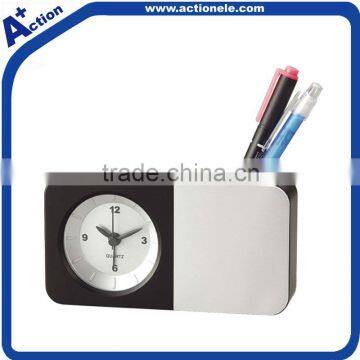 pen holder alarm quartz clock