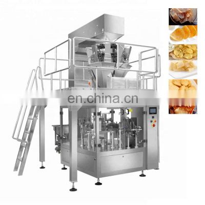 Rotary Premade Pouch Nitrogen Potato Chips Packaging Machine