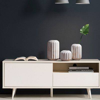 White Nordic Marble Creative Simple Ceramic Vase For Family Home Livling Room Decor photo-4