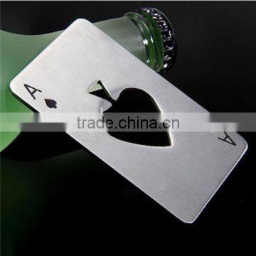 Creative Poker Playing Card Ace of Spades Bar Tool Beer Bottle Cap Opener Gift