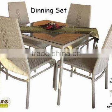 TF0709 Outdoor Rattan Dining Set, stackable