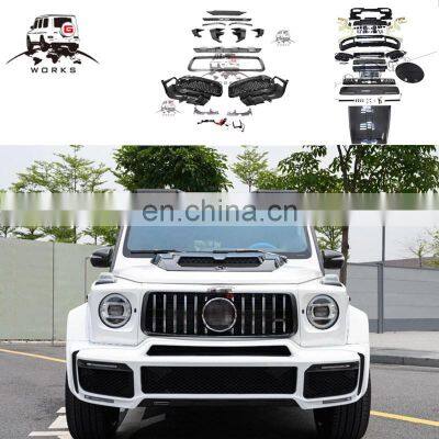W464 G500 G63 car parts B900 style wide body kit g dragon W463A autoparts carbon fiber hood spoiler tyre cover W464 rear wing