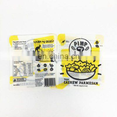 Heat Seal Plastic Flat Bag Custom Color Printed Three Side Sealed Pouch for Food Packaging photo-2