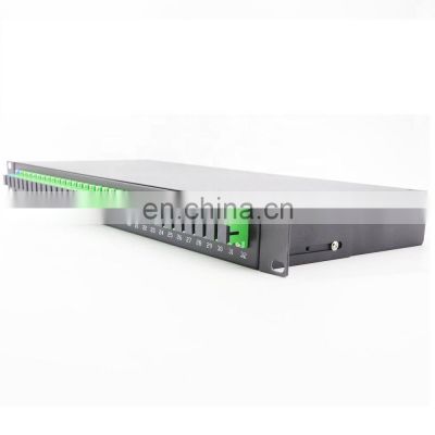 1U 1*32 Rack-Mounted PLC Optical Splitter Single Mode SC UPC APC Rack-mount Module  Fiber Optic PLC Splitter