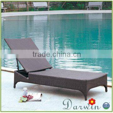 wholesale rattan wicker used hotel pool furniture beach chaise longue