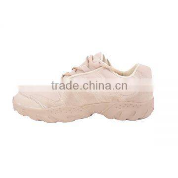 China Factory Lace up Safety Men Sport Shoes Cream Color Low Heel Sport Shoes photo-4
