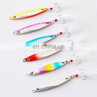 Japan Quality Hot Sale shore jigging fishing lure saltwater metal jig lure Mini iron plate