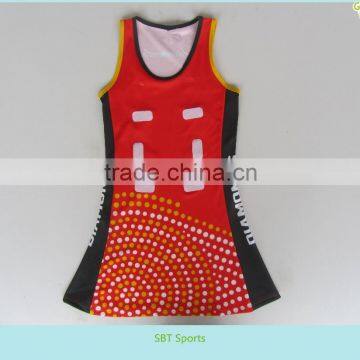 Customized colorful sublimation netball dress