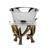 Personalized Wine Cooler Ice Bucket New Custom Designed Metal Aluminium  Wine Cooler & Beverage Bucket With Antler Stand