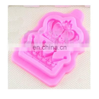 2 Cavity Royal Crown Fondant Candy Silicone Mold, Sugarcraft candy mold