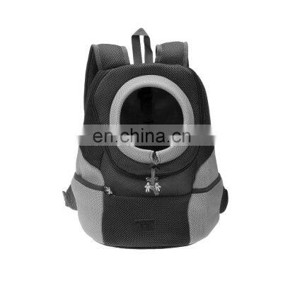 Top Quality Custom Sublimation Black Travel Note Bag Double Sling Dog Backpack Pet Carrier for Small Animals