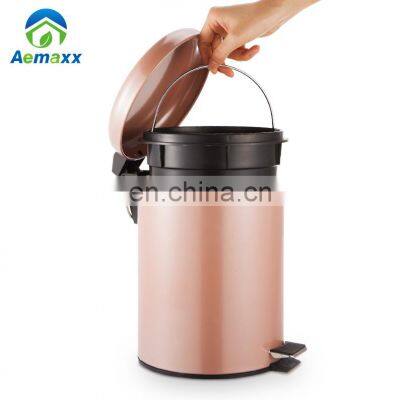 Hot Sale Rose Gold Pedal Garbage Can Wholesale Waste Pedal Dustbin photo-4