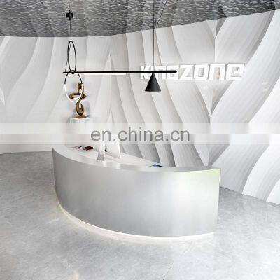 Commercial Spa Counter Table Front Desk Reception Desk Display Case Black Reception Desk photo-5