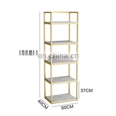 Fashionable Floor-standing women's and children's clothing store multi layer gold cloth display rack