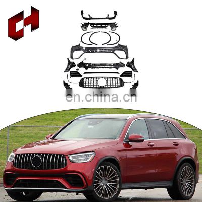 CH Hot Sales Front Rear Bar Hood Fender Side Skirt Refitting Part Body Kit For Mercedes-Benz Glc X253 2020 And 2021 To Glc63 Amg