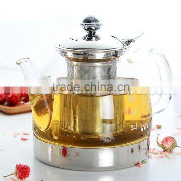 stainless steel glass teapot used on induction cooker and fire