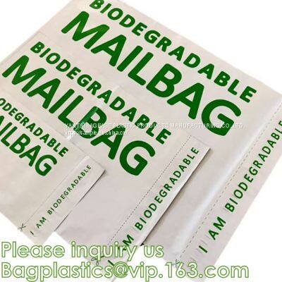 Cornstarch Made Biodegradable Compostable Courier Mailing Plastic Shipping Packaging Bag With Custom Logo CLOTH PACK photo-4