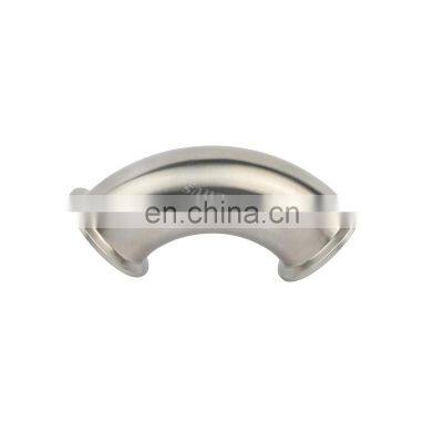 Sanitary stainless steel pipe fitting DIN 11850 Tri-clamp elbow 90 Degree C