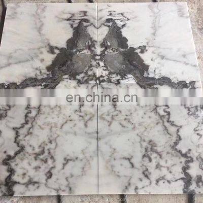Polished Guangxi White Marble Flooring Tiles 800x800mm