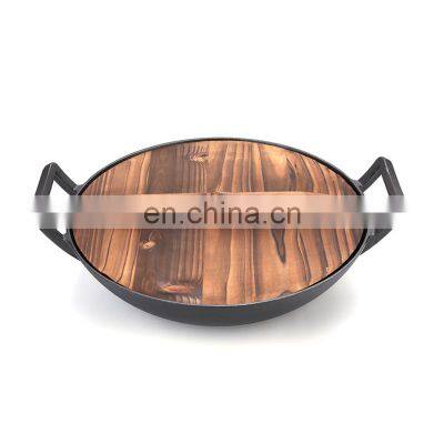 Kitchen Cooking Utensils Cast Iron 36cm Round Pot Wok photo-2