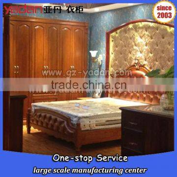 customize luxury hotel room furniture king size bed frame solid wood bed                        
                                                                                Supplier's Choice