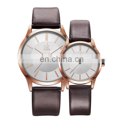 SHENGKE SK Couple Watch For Lovers Custom Logo Watch Factory Wholesale Watches Man and Woman Wristwatch K8037G/L