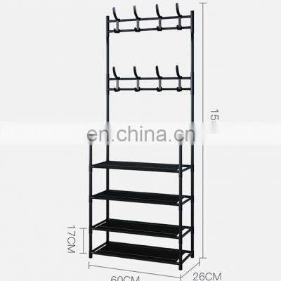 Household floor shoes hat rack integrated clothes hanger living room clothes rack porch storage shoe rack