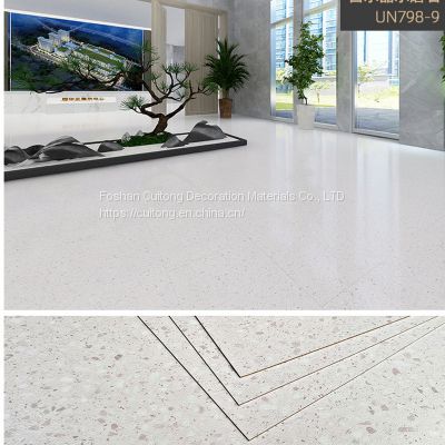 2mm imitation marble PVC floor factory wholesale block stone plastic floor grey cement vinyl floor tile 914.4*457.2mm