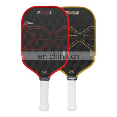 USAPA 18K Carbon Fiber 16 Mm Elongated Handle Rough Skin Pickleball Paddle Wholesale Factory Price