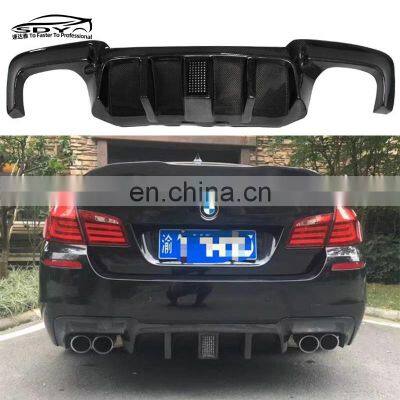 F10 M-Tech M5 Carbon Fiber Rear Bumper Lip Rear Diffuser Lip Spoiler with light For BMW F10 M-Tech M5