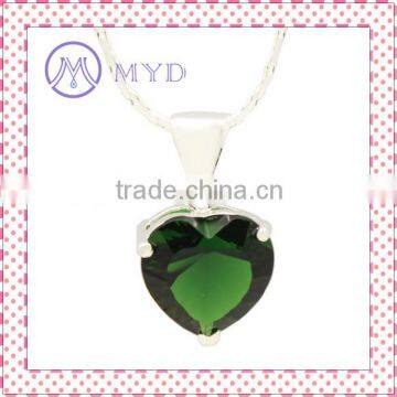 Love You Heart Shaped High Quality Clear Colored Glass Pendant