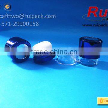 Clear Round Loose Powder Case With Spong Puffs, Transparent Shimmering Glitter Jar With Powder Puffs Cap photo-3