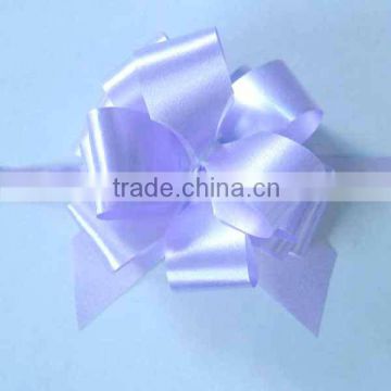 Romantic and Charming Purple Satin Pom-Pom Butterfly Ribbon Pull Bow for Decoration