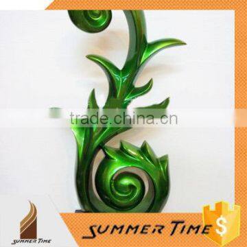 Green flame sculpture for hotel decoration