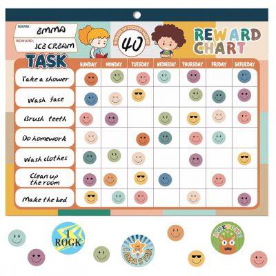 32 Chore Charts Behavior Reward Chart System,Sticker Chore Chart Pad for Kids with 2328 Stickers, 12.2