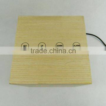 WL0913S Square Shape Indoor Use 4 Touch Operations Desk Clocks