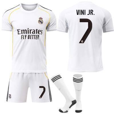 25-26 Real Madrid Jersey Vinicus Bellingham Mbappe Game Training Fam Edition Football Uniform for Adults and Children photo-3
