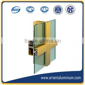 Extruded aluminium frame glass curtain wall