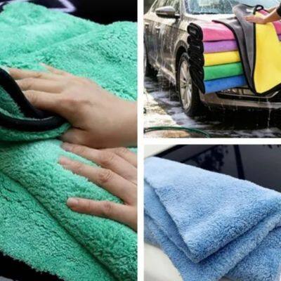 Премиум микрофиберовый коралловый флис для ухода за автомобилем. Товары используются для сушки автомобиля, полировки, нанесения воска, чистки салона, автомобильного спа.