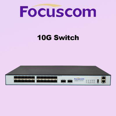 Focus S5863-24X2C L3 Managed 10G Fiber Switch, 24-канальный SFP+ с 2-канальными 100G QSFP28 uplinks, Сетевой коммутатор агрегирующего уровня высокой производительности