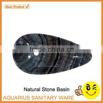 Wooden Vein natural stone marble sink Different Shape