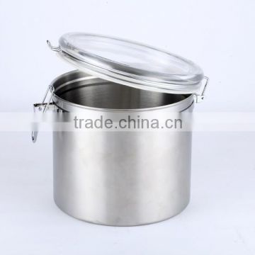 8'' stainless steel airtight canister set with Lid