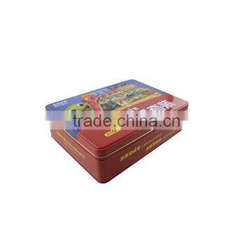 novel stationery tin box with printed color,pencil tin can,metal candle holder