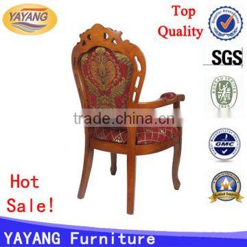 French Solid Wood Dining Antique Carved Back Chair for Restaurant Used Dining Chair photo-3