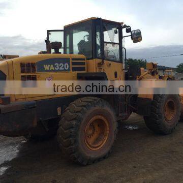 used Komatsu WA320 wheel loader, Japan made WA320-5 new model loader for sale