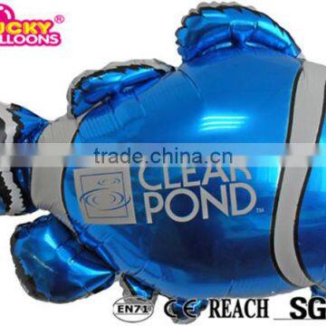 Aluminium,foil material and gift toy use fish shaped balloon