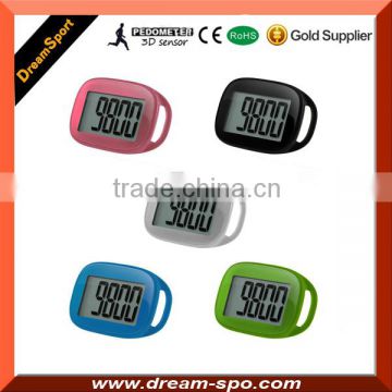 High Quality Factory Wholesale Large 3d Simple Pedometer with Leash Extra Large Screen Step Counter