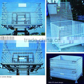 Galvanized Foldable Mesh Metal Storage Cage