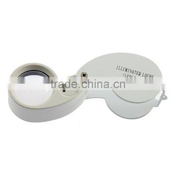 40X 25mm Magnifying Power Jeweler Loupe LED Loop Magnifier Glass