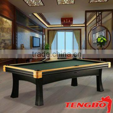 Tengbo new style luxury Malbork pool table games standard black 8 table